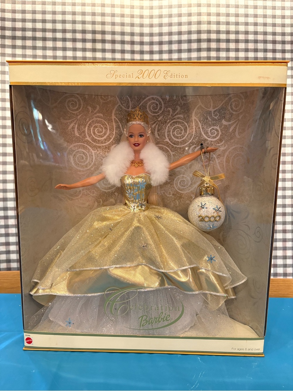 Mattel Celebration Barbie Special 2000 Edition Doll w/ Ornament & Stand 11in